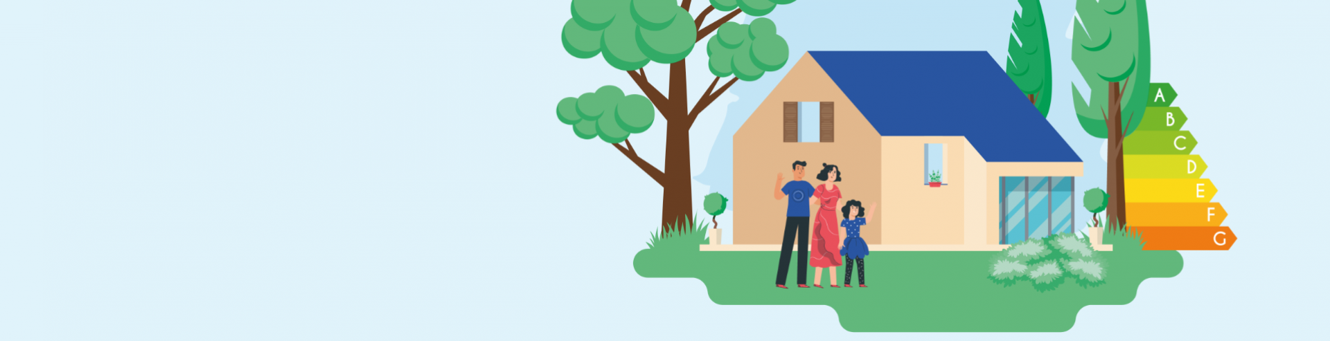 Maison avec une famille