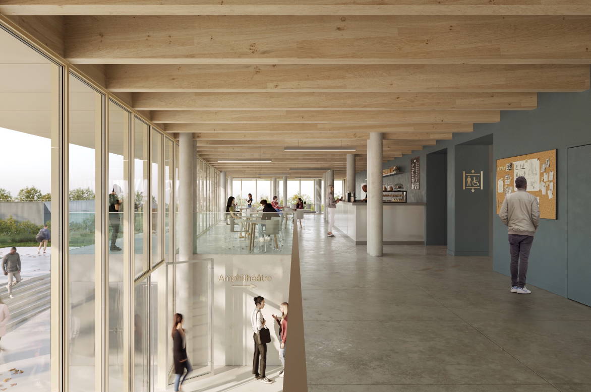 Présentation du futur établissement d’enseignement supérieur UCO avec les partenaires du projet : le Conseil départemental, Laval Agglomération, la Région Pays de la Loire et l’Université Catholique de l’Ouest