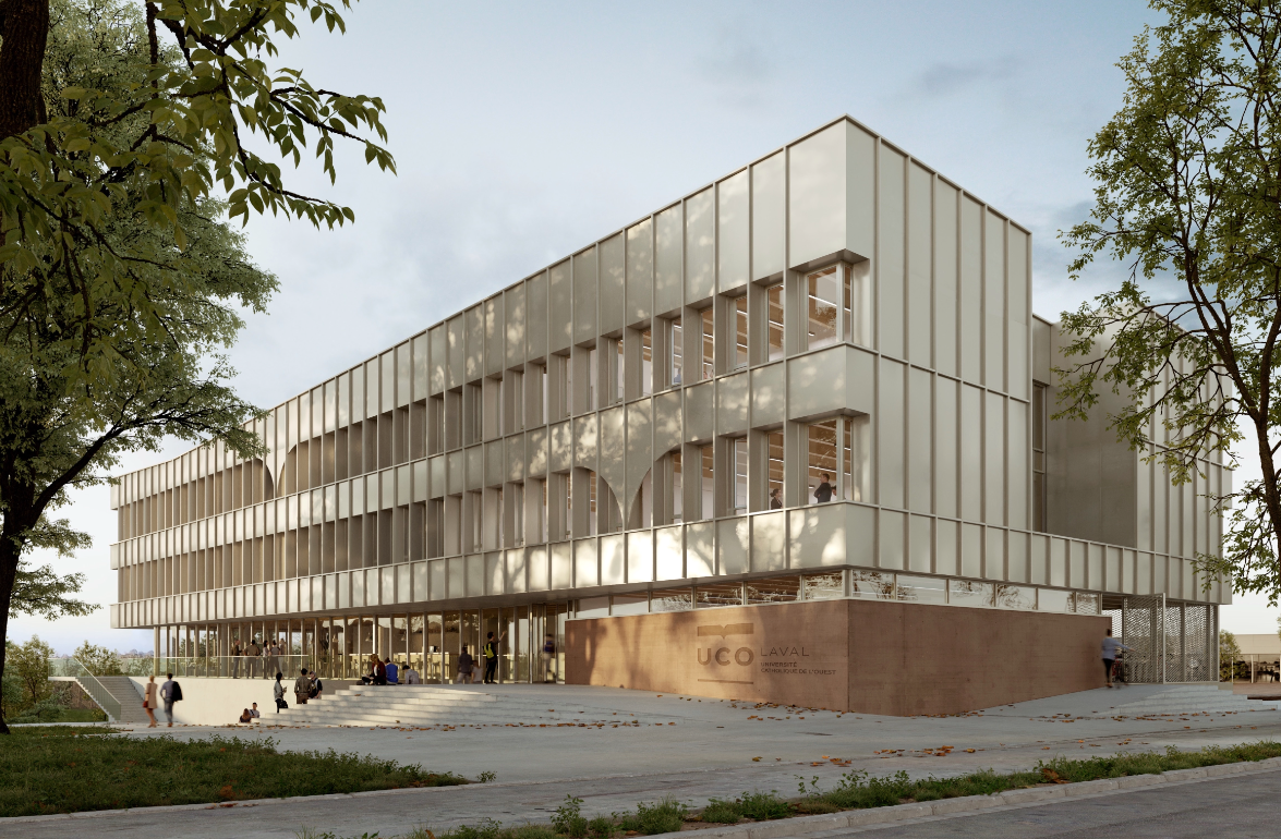 Présentation du futur établissement d’enseignement supérieur UCO avec les partenaires du projet : le Conseil départemental, Laval Agglomération, la Région Pays de la Loire et l’Université Catholique de l’Ouest
